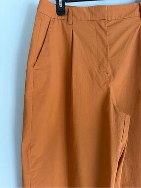 Old Navy khaki tan Burnt Orange Pumpkin Pleated Casual Pants L/ XL